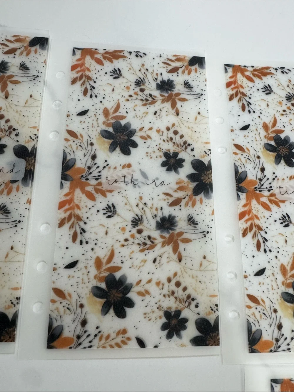 A6 Floral Accent cash envelopes